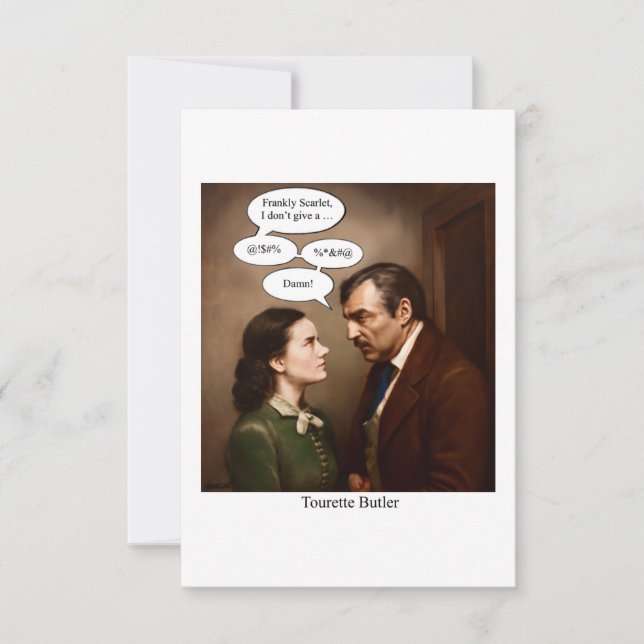 Tourette Butler Einladung (Vorderseite)