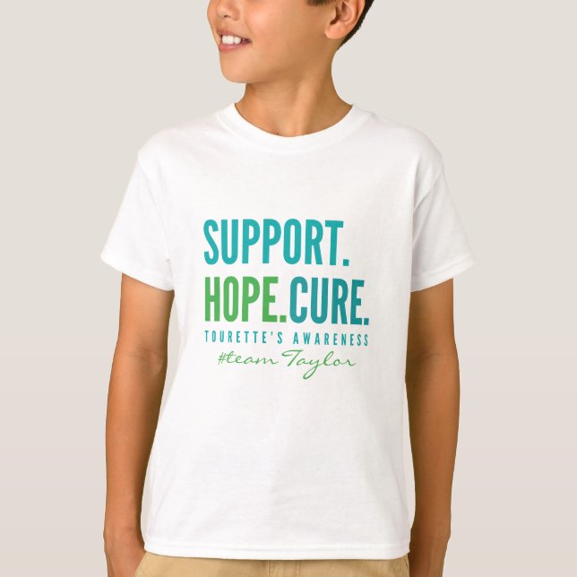 Tourette Support Individuelle Name Kids T - Shirt (Vorderseite)