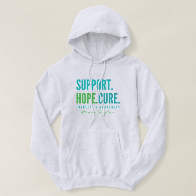 Tourette-Support-Individuelle Name Pullover Hoodie (Design vorne)
