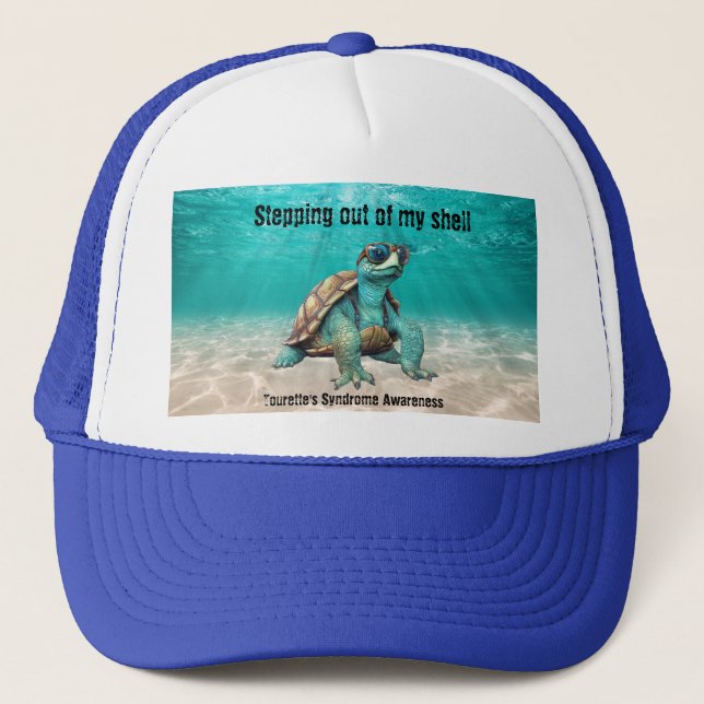 Tourette-Syndrom Custom Turtle Hat Truckerkappe (Vorderseite)