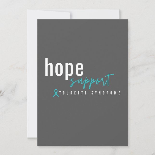 Tourette-Syndrom. Hoffnungsunterstützung. Einladun Einladung (Vorderseite)