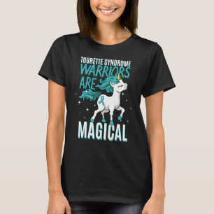 Tourette-Syndrom Magisches Einhorn, Aquamarine Rib T-Shirt