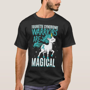 Tourette-Syndrom Magisches Einhorn, Aquamarine Rib T-Shirt