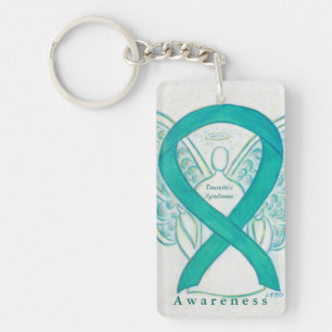 Tourette-Syndrom (TS) Awareness Ribbon-Schlüsselan Schlüsselanhänger