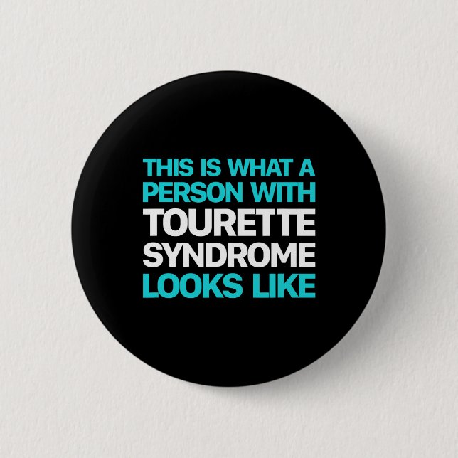 Tourette Syndrome Awareness-Down Syndrome Awarenes Button (Vorderseite)