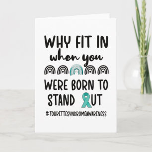 Tourette Syndrome Awareness Tourettes Warrior Aqua Karte