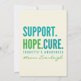 Tourettes Custom Support Hoffnung heilen Ankündigu Einladung