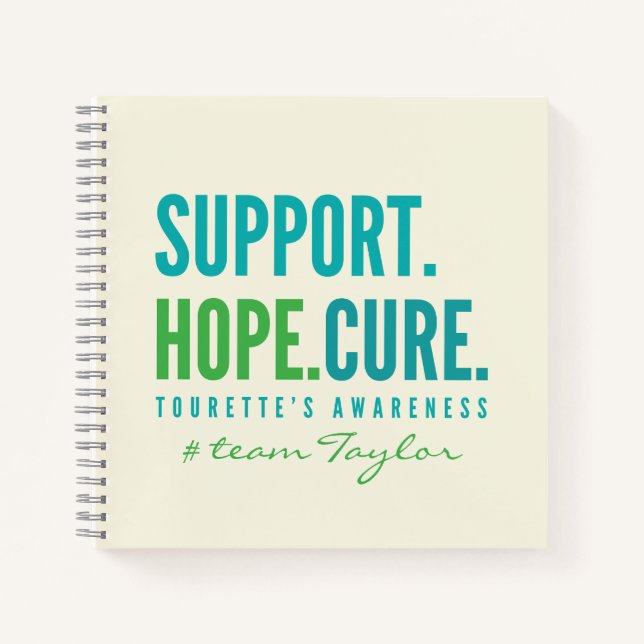 Tourette's Custom support hope Notebook Journal Notizbuch (Vorderseite)