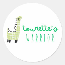Tourettes Krieger-Bewusstsein niedliche Aufkleber