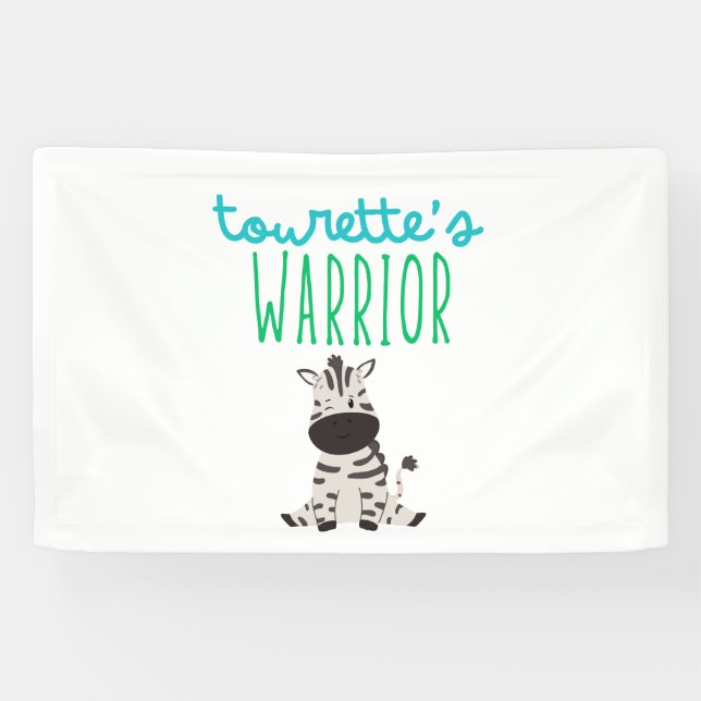 Tourettes Krieger niedliche Bewusstsein Banner-Zei Banner (Horizontal)