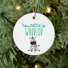 Tourettes Krieger niedlicher Weihnachtsfeiertag Keramik Ornament