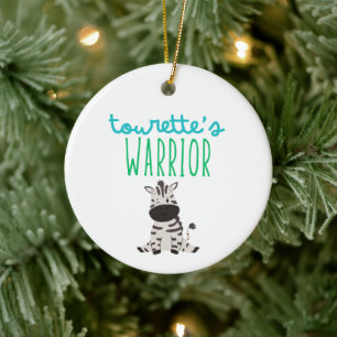 Tourettes Krieger niedlicher Weihnachtsfeiertag Keramik Ornament
