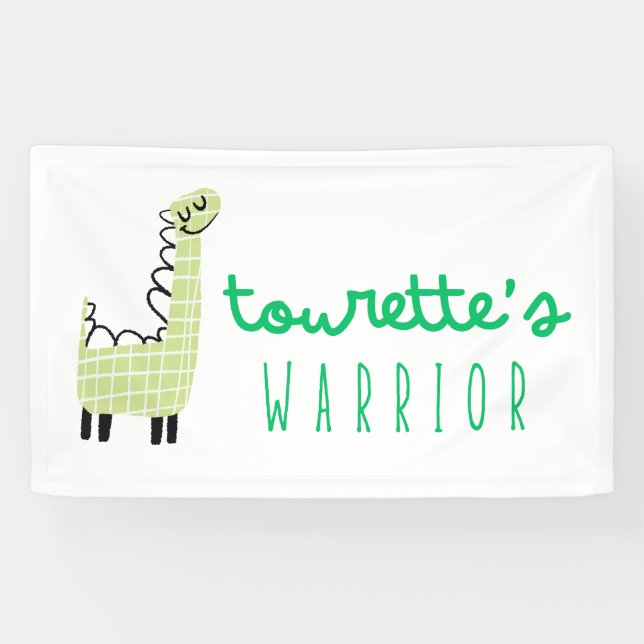 Tourettes Kriegerbewusstsein niedliche Bannersigne Banner (Horizontal)