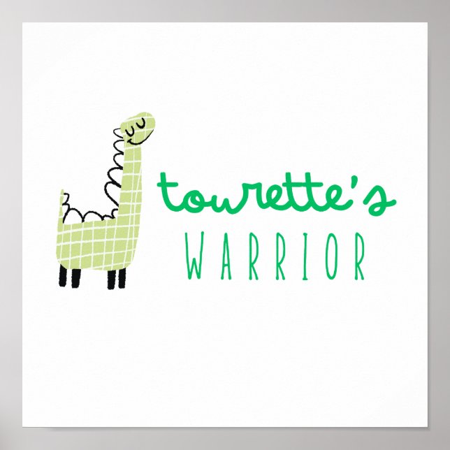 Tourettes Kriegerbewusstsein niedliches Plakatzeic Poster (Vorne)