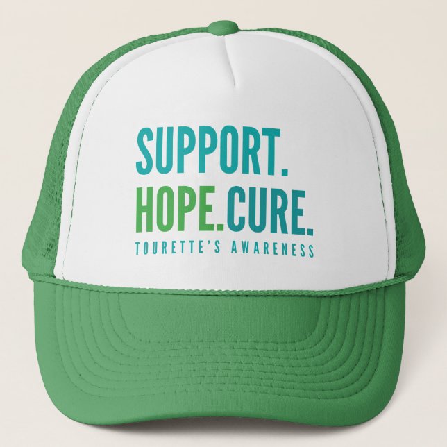 Tourette's Support Hoffnung heilen Hat Truckerkappe (Vorderseite)