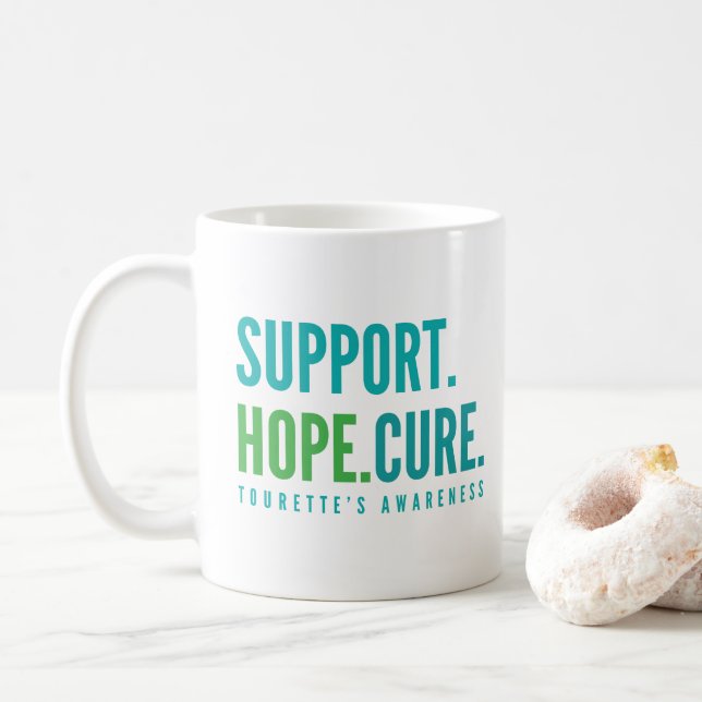 Tourette's support hope cure aware Tasse (Mit Donut)