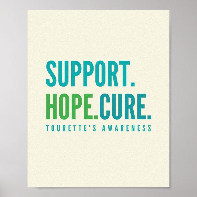 Tourette's support hope cure Poster Prints (Vorne)