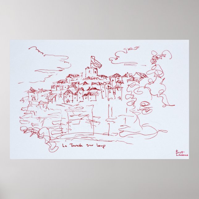 Tourettes sur Loup, Provence | Südfrankreich Poster (Vorne)