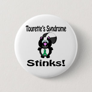 Tourettes-Syndrom Stinks Skunk Awareness Design Button