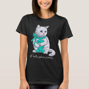 Tourette's Syndrome Awareness Month Aquamarin Ribb T-Shirt
