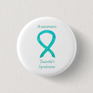 Tourettes Syndrome Awareness Ribbon Custom Button