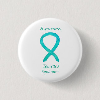 Tourettes Syndrome Awareness Ribbon Custom Button
