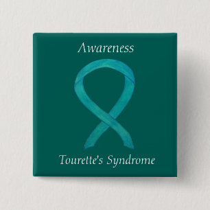 Tourettes Syndrome Awareness Ribbon Custom Button