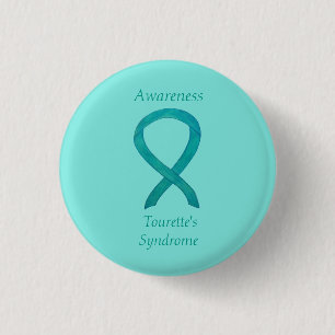 Tourettes Syndrome Awareness Ribbon Custom Button