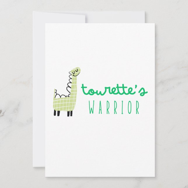 Tourette's warrior awareness Invitation Card Einladung (Vorderseite)