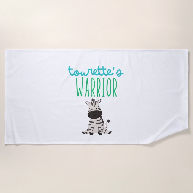 Tourette's Warrior niedlich Kids Beach Handtuch (Vorderseite)