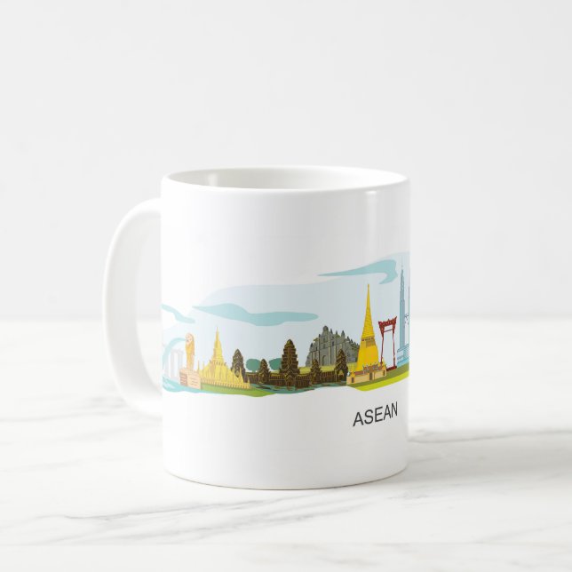 Tourismus Tempel Asean Kaffeetasse (Vorderseite Links)