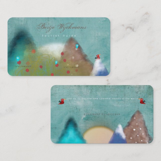 Tourist Guide Visitenkarte (Vorne/Hinten)