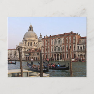 Tourist in Gondeln von San Maria Del Giglio Postkarte