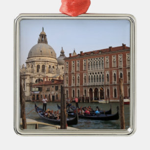Tourist in Gondeln von San Maria Del Giglio Silbernes Ornament