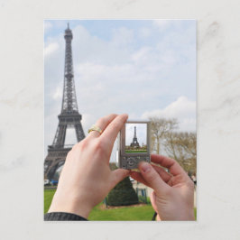 Tourist in Paris Postkarte