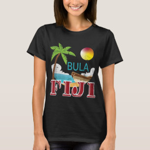 Tourist und einheimische Fiji Bula Vintag Grunge V T-Shirt
