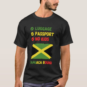 Touristen Gepäck Jamaika Reisepass Tourismus T-Shirt