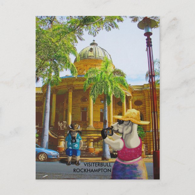 Touristen im Zollhaus Postkarte (Vorderseite)