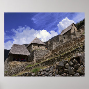 Touristen in Machu Picchu Poster