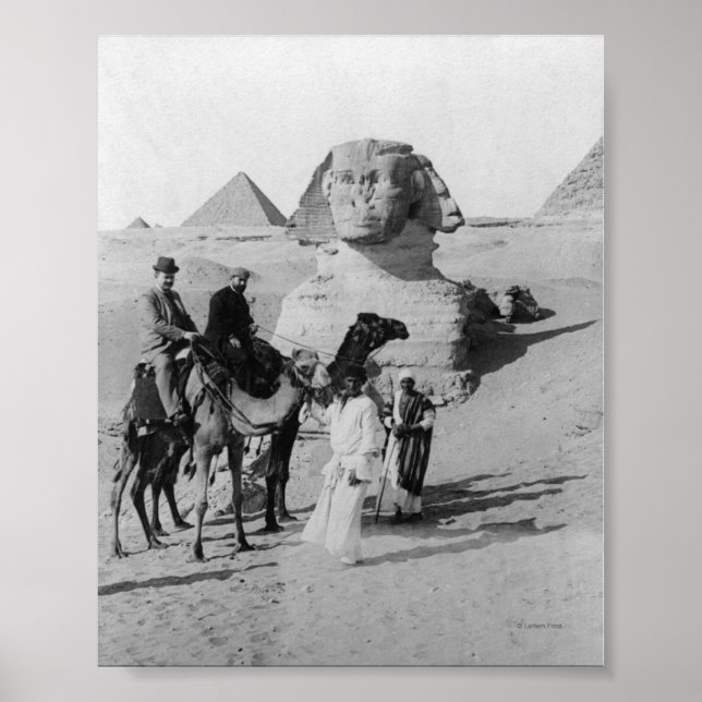 Touristen mit Sphinx Poster (Vorne)