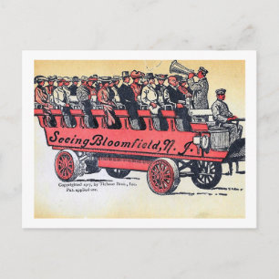 Touristenbusse, Bloomfield, NJ Vintag Postkarte
