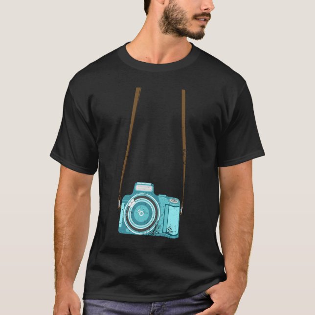 Touristenkamera Männer Frauen Coole Fotografie Kos T-Shirt (Vorderseite)