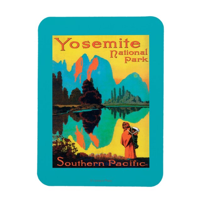 Touristenplakat - Yosemite Nat'l Park, CA Magnet (Vertikal)