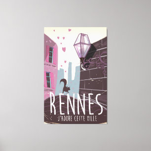 Touristenposter Rennes France Leinwanddruck