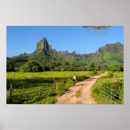 Touristenradfahren auf dem Poster "Moorea"