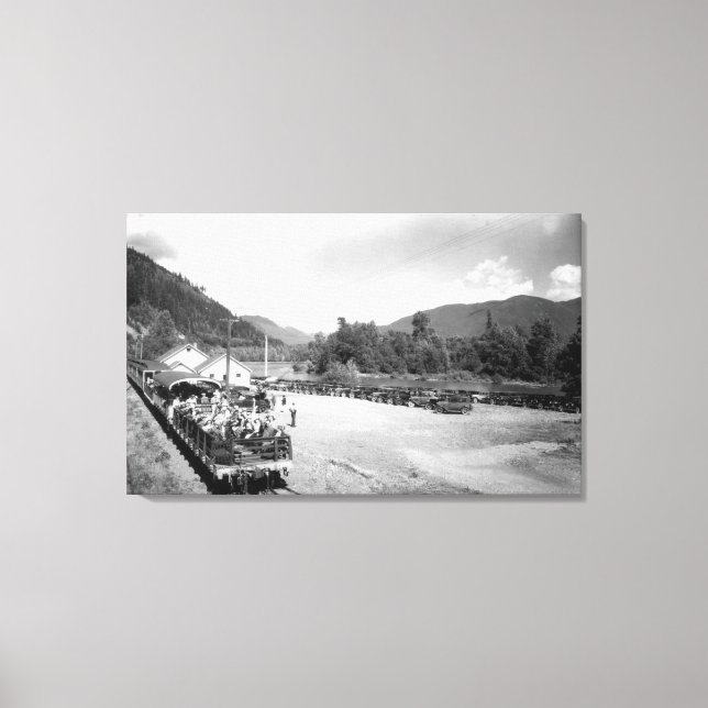 Touristenzug des Skagit-Projekts Leinwanddruck (Vorderseite)