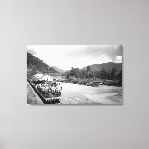 Touristenzug des Skagit-Projekts Leinwanddruck