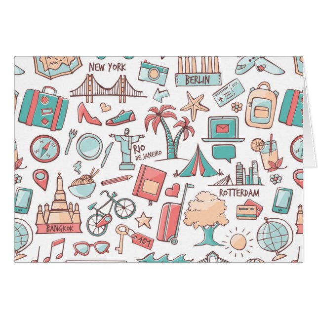 Touristisches Pastellmuster (Vorderseite (Horizontal))