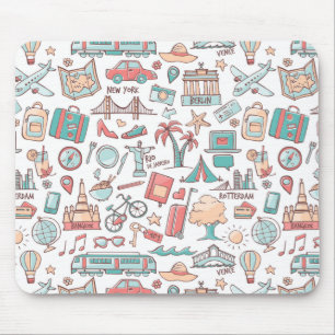 Touristisches Pastellmuster Mousepad