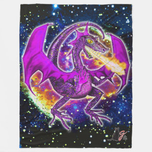 Tourmaline Cosmic Dragon Fleecedecke